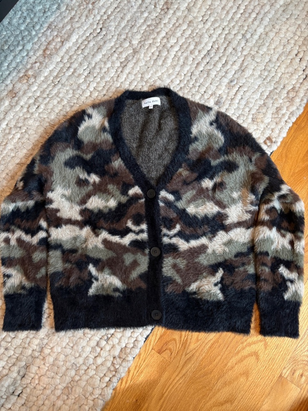 Bella Dahl Army Fuzzy Cardigan